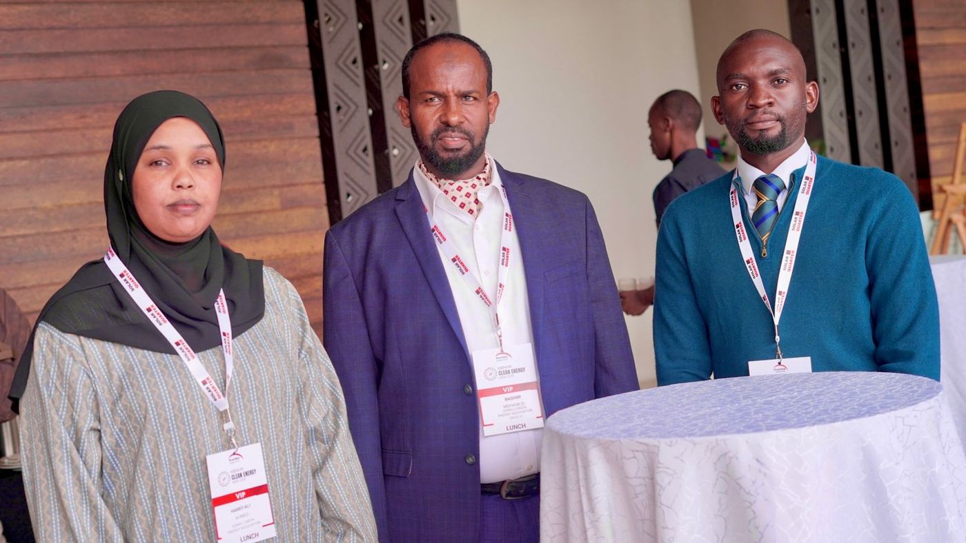 Delegates on the exhibition floor